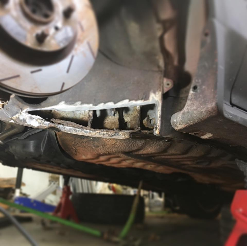 Illustration for article titled Started rust repair on the MR2 today